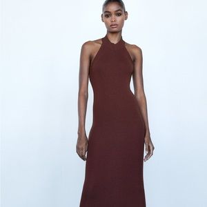 Zara knit halter dress